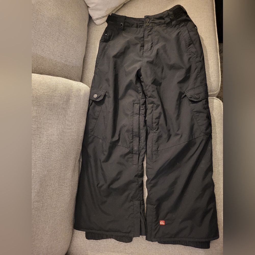 Quicksilver Youth Black Cargo style Ski /snowboard Pants